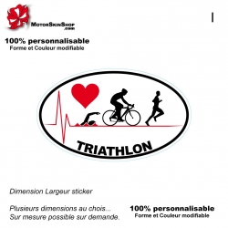 Sticker Logo Pulsion Triathlon Blanc