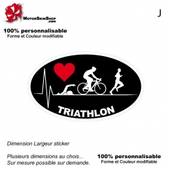 Sticker Logo Pulsion Triathlon Noir