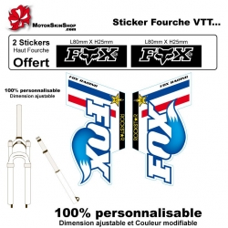 Sticker fourche vélo Fox VTT