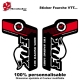 Sticker fourche vélo Fox VTT Rouge