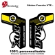 Sticker fourche vélo Fox VTT JAUNE