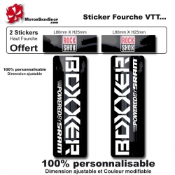Sticker fourche vélo VTT Boxxer Noir Rock Shox Sram