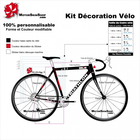 Kit décoration Vélo Scott Triathlon complet