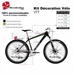 Sticker décoration Vélo VTT Scott Monster Energy Sticker complet