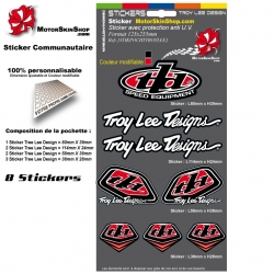 Pochette Sticker Troy lee Designs Rouge
