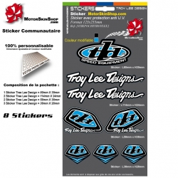 Planche Sticker Troy lee Designs Bleu