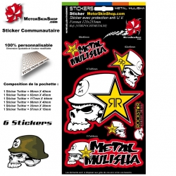 Planche Sticker Métal Mulisha