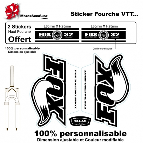 Sticker fourche vélo Fox 32 VTT