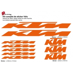 Sticker cadre vélo KTM