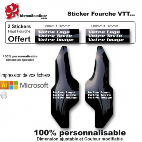 Impression de vos Fichiers Fourche VTT 100% personnalisable