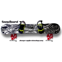 Sticker SnowBoard Tribal Aztèque