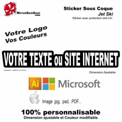 Sticker coque Jet Ski Votre texte ou Logo