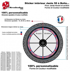 Sticker Intérieur Jante 50 à Boite drapeau Anglais