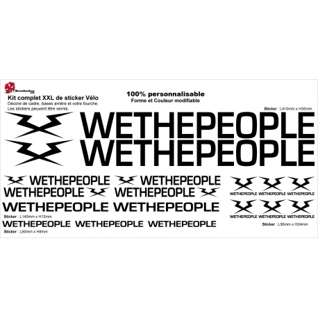 Sticker Kit cadre BMX Wethepeople Taille XXl