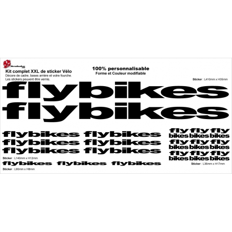 Sticker Kit cadre BMX Flybikes Taille XXl