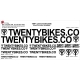 Sticker Kit cadre BMX Twenty Taille XXl