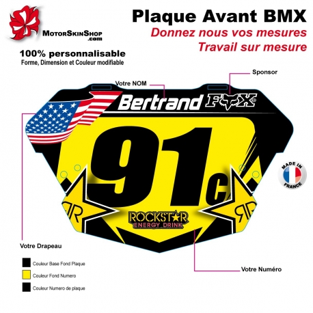 Sticker plaque BMX Rock Star