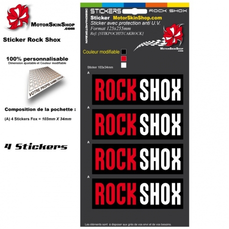 Planche Sticker Casque Rock Shox