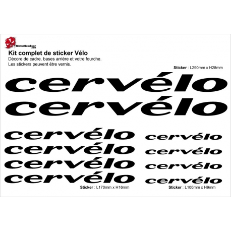 Sticker cadre vélo Cervélo