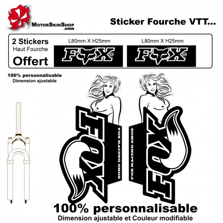 Sticker fourche VTT Fox Sexy Pin Up