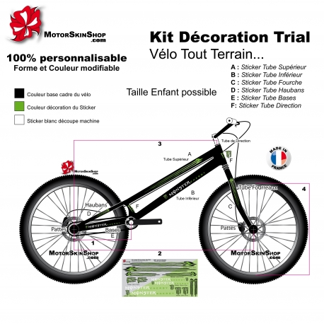 Sticker cadre Trial Vélo