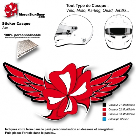 Sticker Décoration Casque MotorSkin Aile