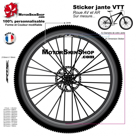 Sticker jante VTT Fox