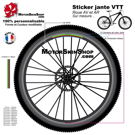 Sticker jante VTT Champion du Monde