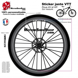 Sticker jante VTT Fox Texte