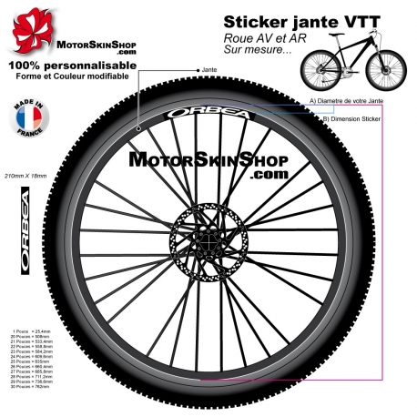 Sticker jante VTT Orbea