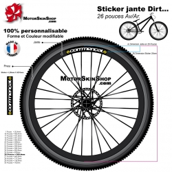 Sticker jante Commencal Dirt VTT