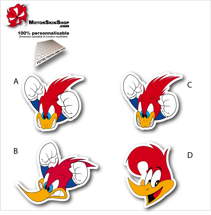Sticker Woody Woodpecker