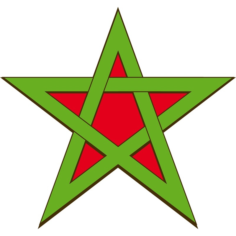 sticker étoile drapeau Marocain