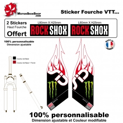 Sticker fourche Rock Shox Flaming Monster