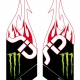 Sticker fourche Rock Shox Flaming Monster