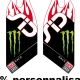 Sticker fourche Rock Shox Flaming Monster