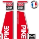 Sticker fourche Pike Rock Shox Rouge 2013