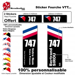 Sticker fourche vélo VTT Personnalisé