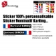 Sticker nominatif Pilote Karting personnalisable