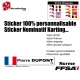 Sticker nominatif Pilote Karting personnalisable