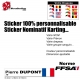 Sticker nominatif Pilote Karting personnalisable