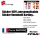 Sticker nominatif Pilote Karting personnalisable