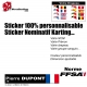 Sticker nominatif Pilote Karting personnalisable