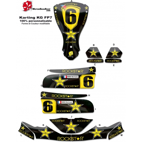 Kit déco Karting KG FP7 RockStar