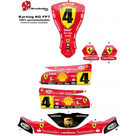 Kit déco Karting KG FP7 F1 Ferrari