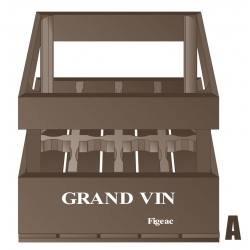 sticker caisse de vin vintage