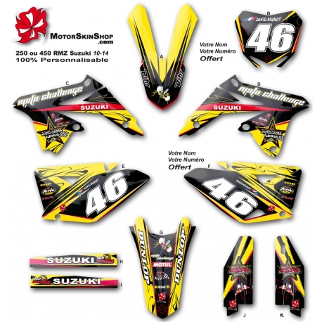 Kit déco Moto 250 RMZ Suzuki 10-14