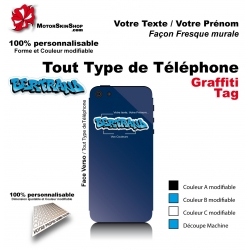 Sticker Prénom graffiti Téléphone