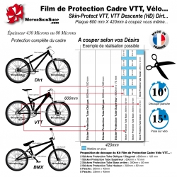 Film de Protection Cadre VTT Vélo à découper