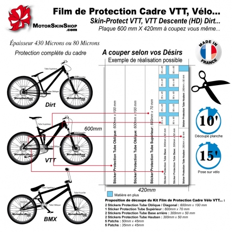 Film de Protection Cadre VTT Vélo